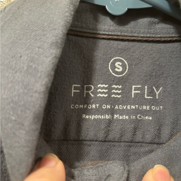 Free Fly grey blue Bamboo flannel size Small - Picture 4 of 7